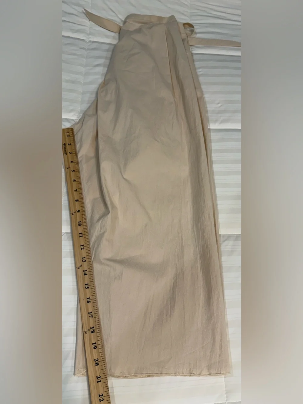 Zara Asymmetrical Wrap Side Tie High Waist Wide Leg Crop Small